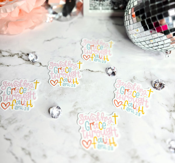 Saved By Grace Sticker
