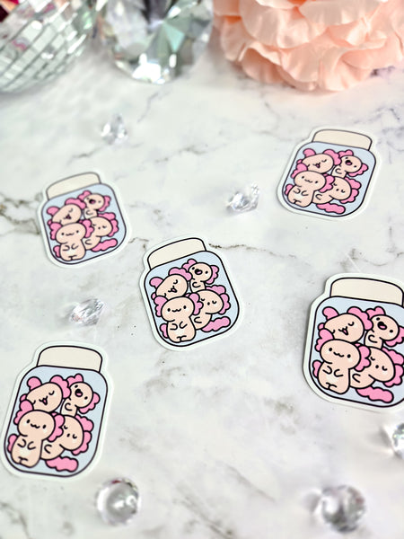 Axolotl Jar Sticker