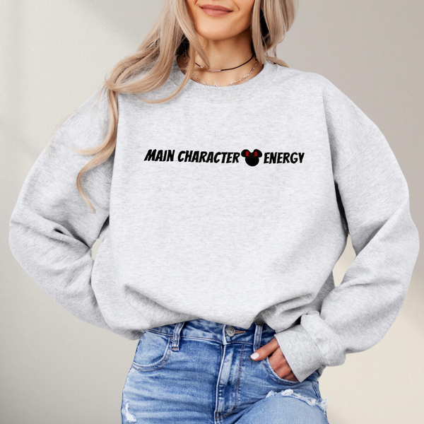 Main Character Energy on Sweatshirt (Youth Sizes Available!) PREORDER
