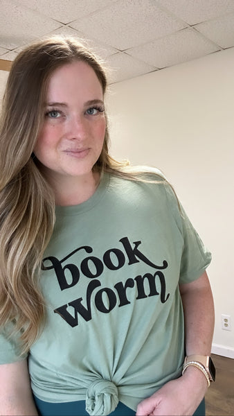 Bookworm Tee in Sage PREORDER