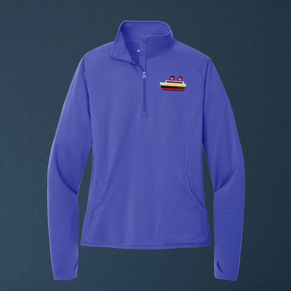 Ladies Sporty Quarter Zip Magical Cruise on Iris Pullover PREORDER