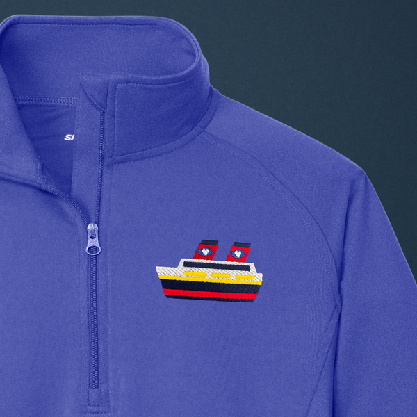 Ladies Sporty Quarter Zip Magical Cruise on Iris Pullover PREORDER