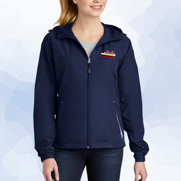 Ladies Navy Water-Repellent Jacket with Magical Cruise PREORDER