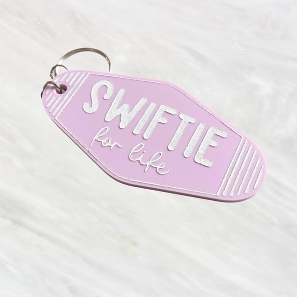 Swiftie For Life Motel Key Inspired Keychain