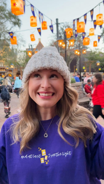 And At Last I See The Light on Princess Purple Gildan Heavy Blend Sweatshirt PREORDER