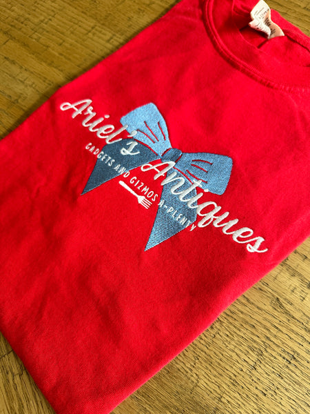 Ariel's Antiques on Red Tee