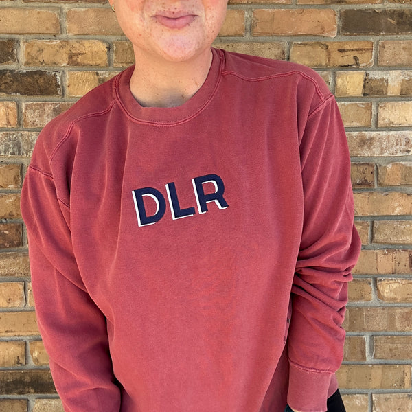 DLR on Crimson Sweatshirt