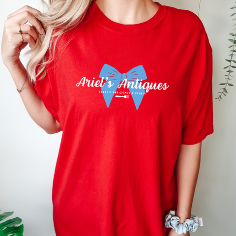 Ariel's Antiques on Red Tee