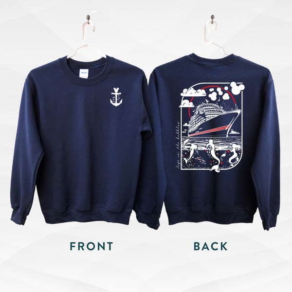 Life is the Bubbles Magical Cruise on Navy Sweatshirt (Youth Sizes Available!) PREORDER