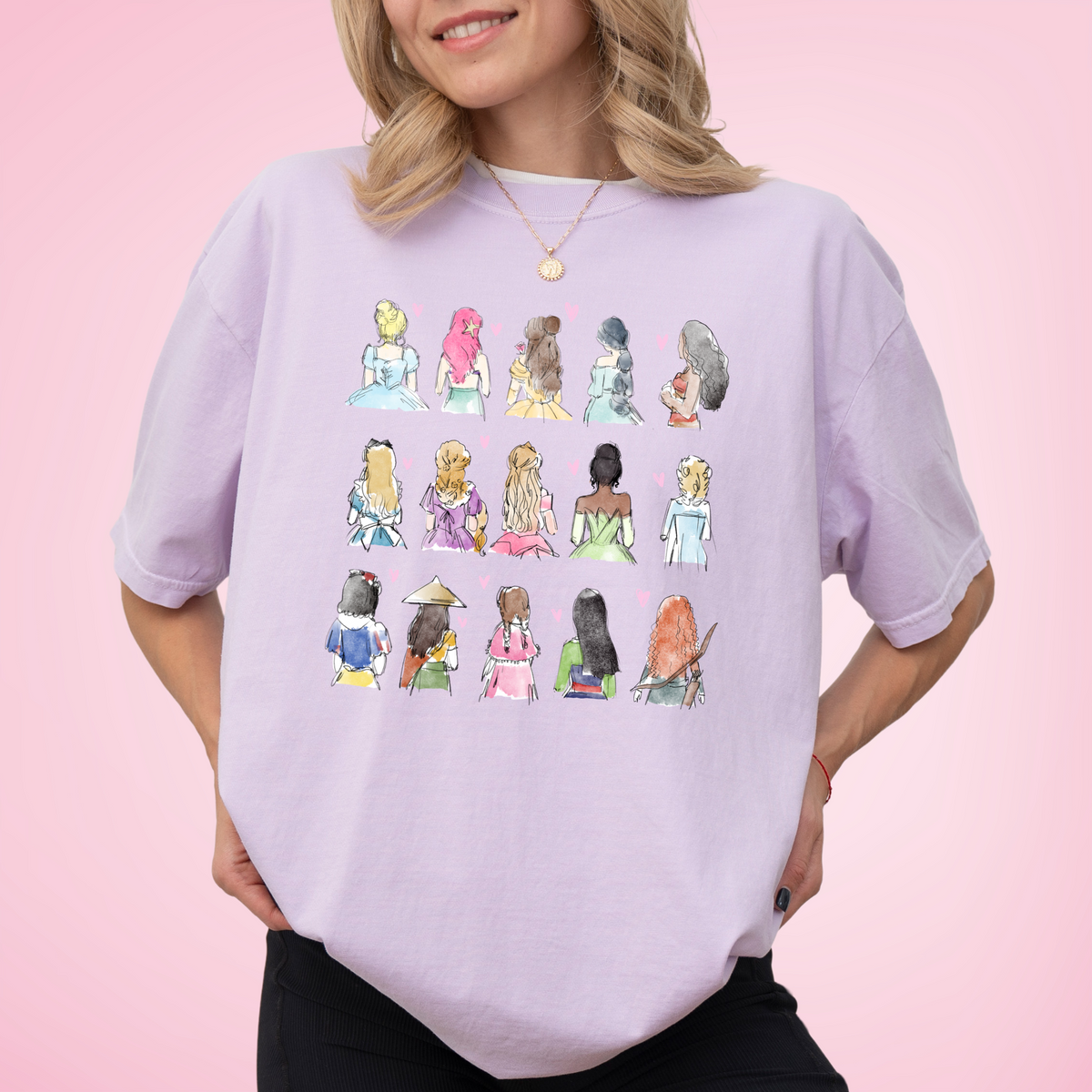 Princess Gal Pals on Orchid Tee (Youth Sizes Available!) PREORDER