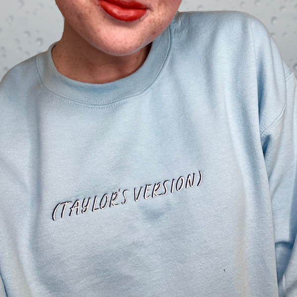 (Taylor's Version) 1989 on Light Blue Gildan Heavy Blend Sweatshirt