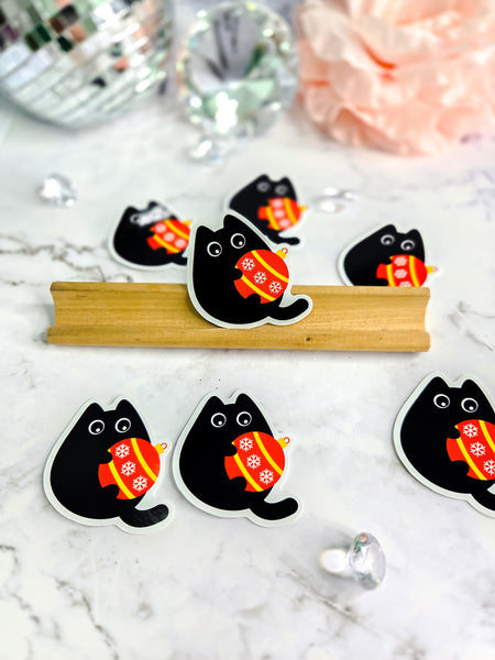 Christmas Ornament Kitty Sticker