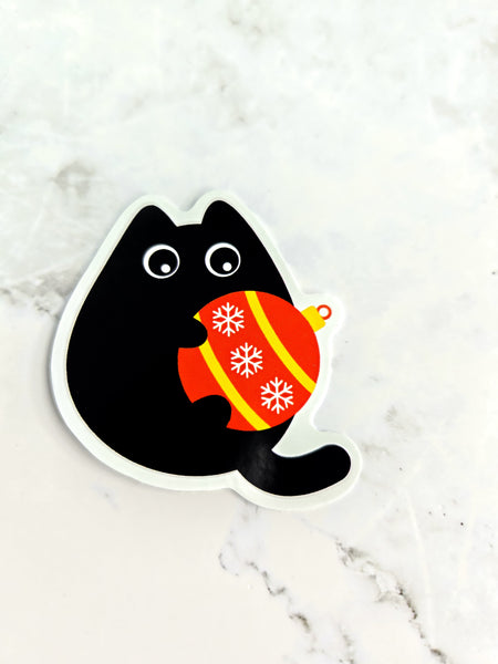Christmas Ornament Kitty Sticker
