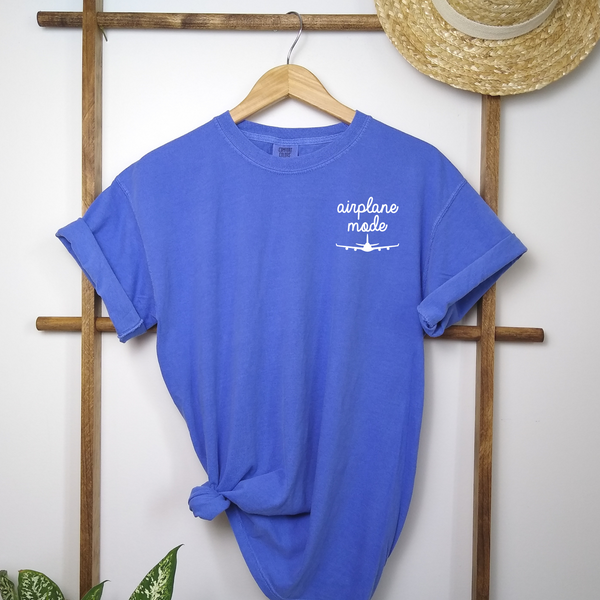 Airplane Mode on Periwinkle Tee PREORDER