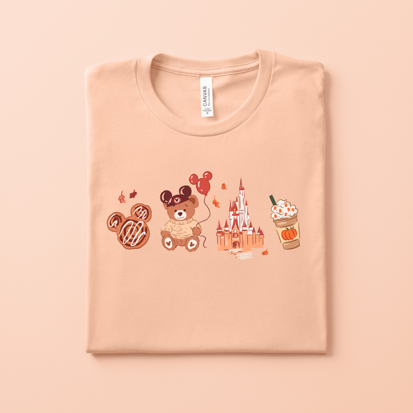 Cozy Park Days on Peach Tee PREORDER