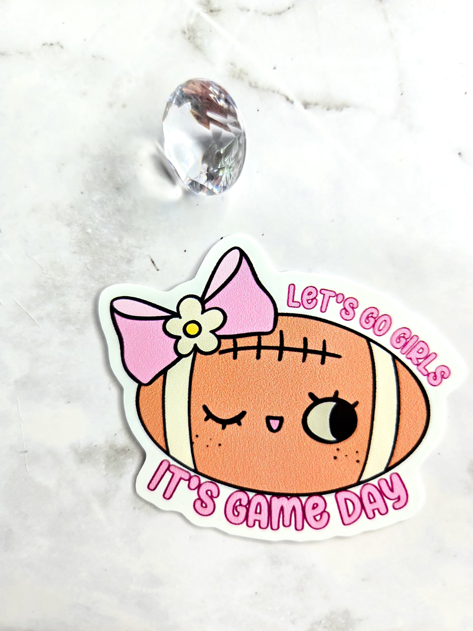 Let's Go Girls It's Game Day Football Sticker