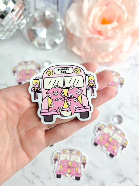 Girly School Bus Sticker