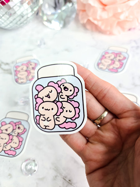 Axolotl Jar Sticker