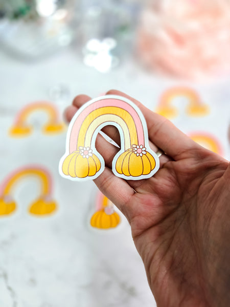 Pumpkin Rainbow Sticker