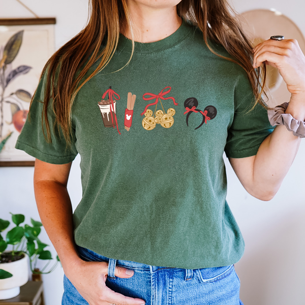 Four Festive Icons on Hemp Tee PREORDER