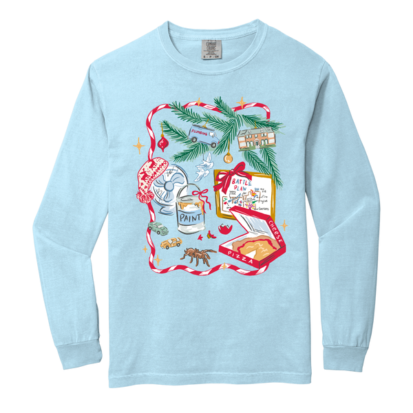 Home Alone on Chambray Tee PREORDER