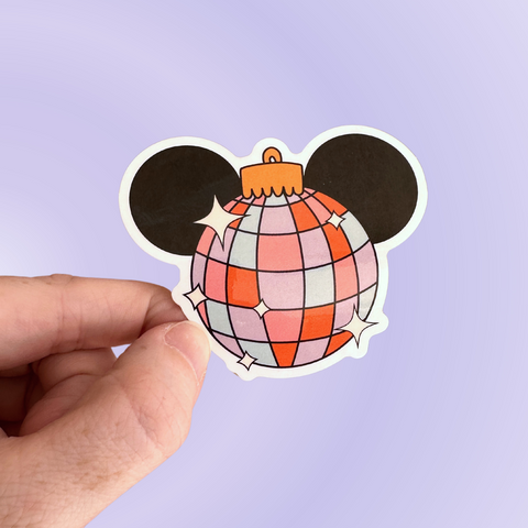 Disco Mouse Waterproof Sticker