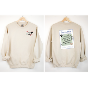 Holiday Treats Receipt on Sand Sweatshirt PREORDER