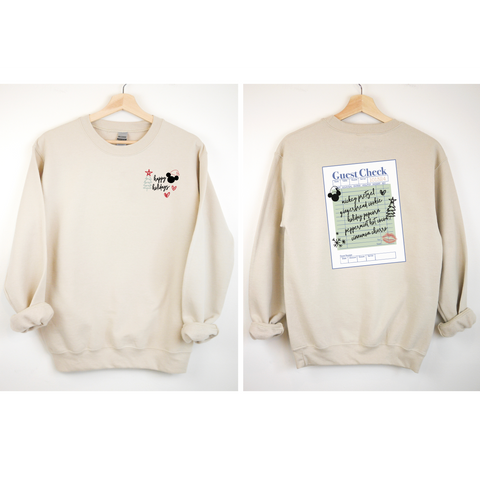 Holiday Treats Receipt on Sand Sweatshirt PREORDER