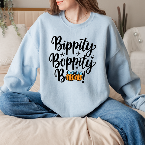 Bibbidi Bobbidi Boo on Light Blue Sweatshirt PREORDER