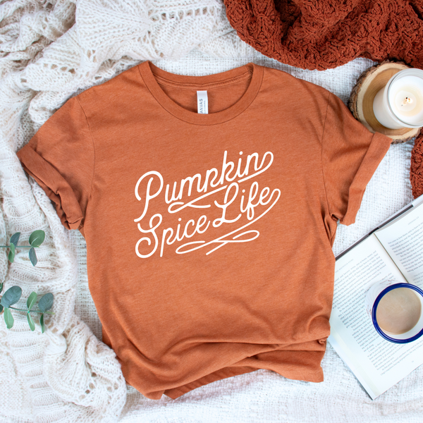 Pumpkin Spice Life on Heather Autumn Tee PREORDER
