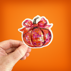 Disco Pumpkin Waterproof Sticker