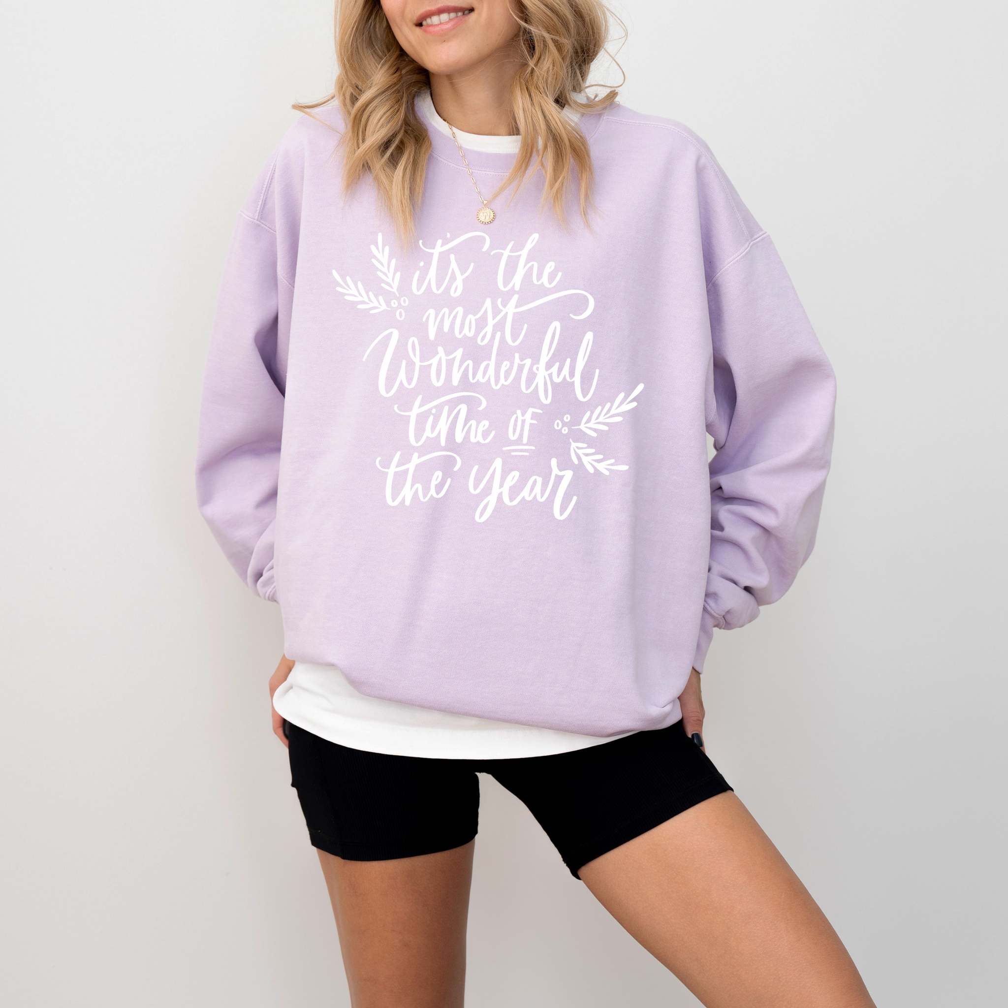 It's the Most Wonderful Time of the Year on Orchid Comfort Colors Sweatshirt PREORDER