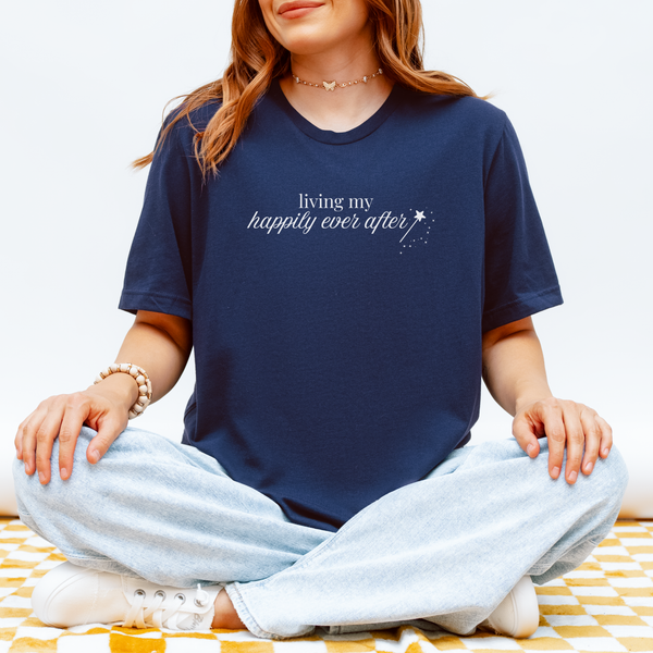 Living My Happily Ever After on Navy Tee - July Tee of the Month