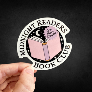 Midnight Readers Book Club Waterproof Sticker