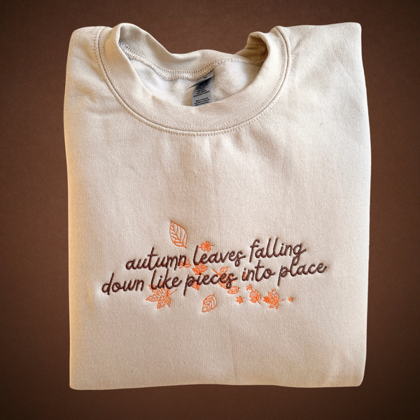 Autumn Leaves Falling Down Like Pieces Into Place on Sand Gildan Heavy Blend Sweatshirt