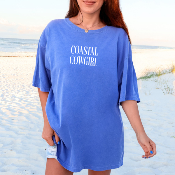 Coastal Cowgirl on Flo Blue Tank/Tee PREORDER
