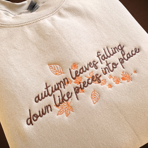 Autumn Leaves Falling Down Like Pieces Into Place on Sand Gildan Heavy Blend Sweatshirt