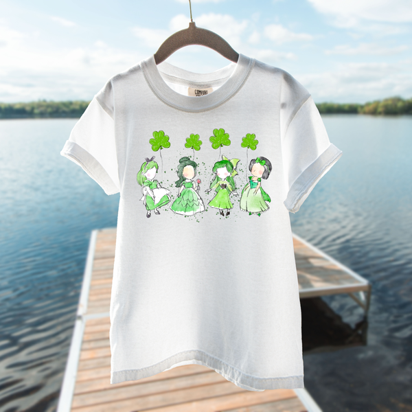 Lucky Princesses on White Tee/Sweatshirt (Youth Available) PREORDER