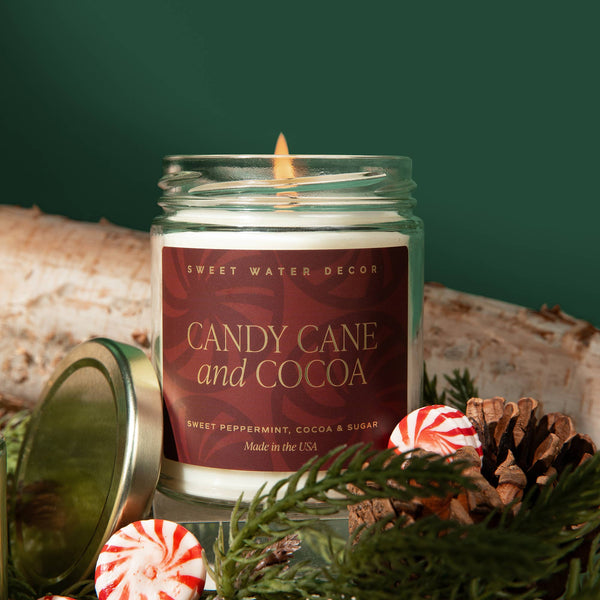 Candy Cane and Cocoa 9 oz Soy Candle