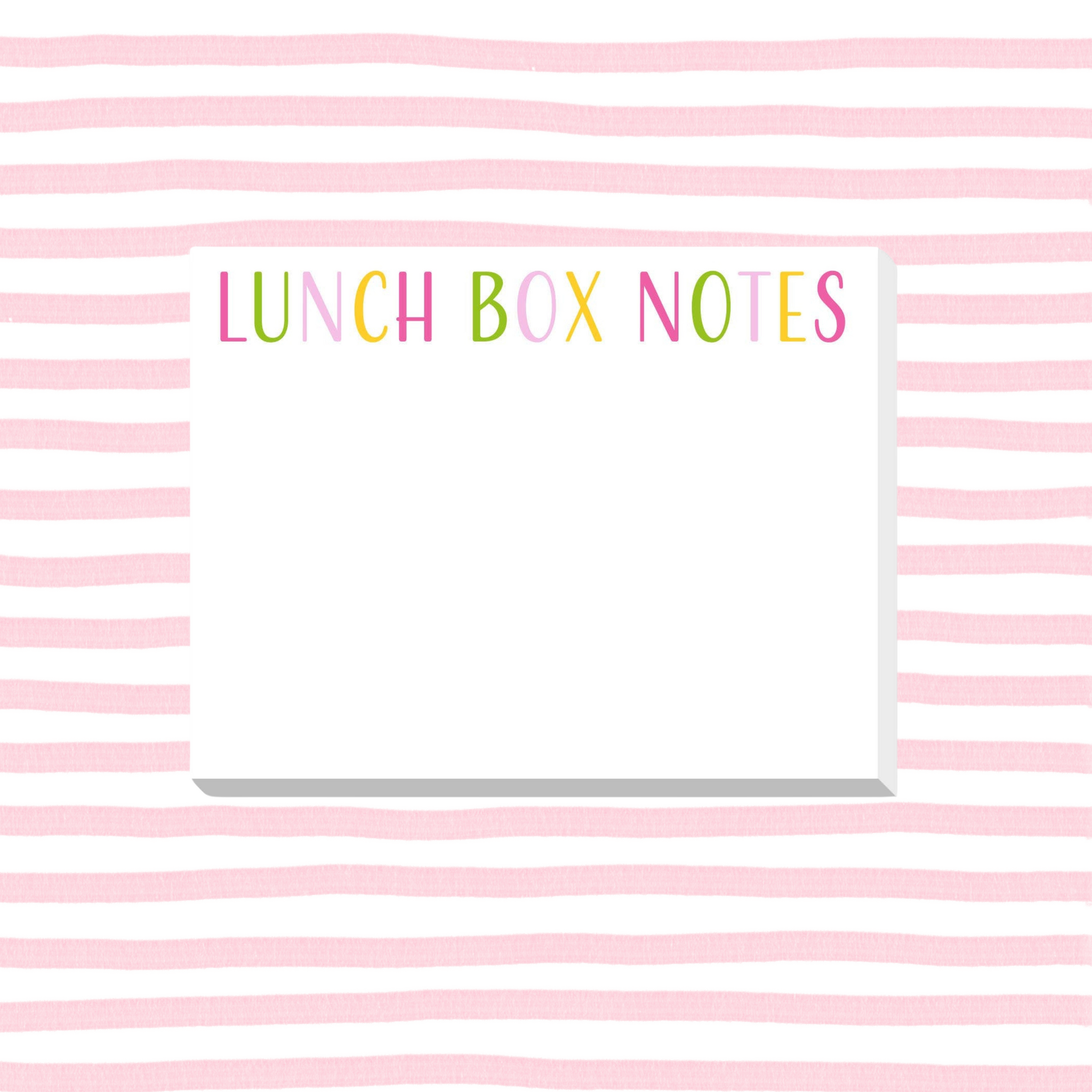 Pastel Lunch Box Notes Notepad