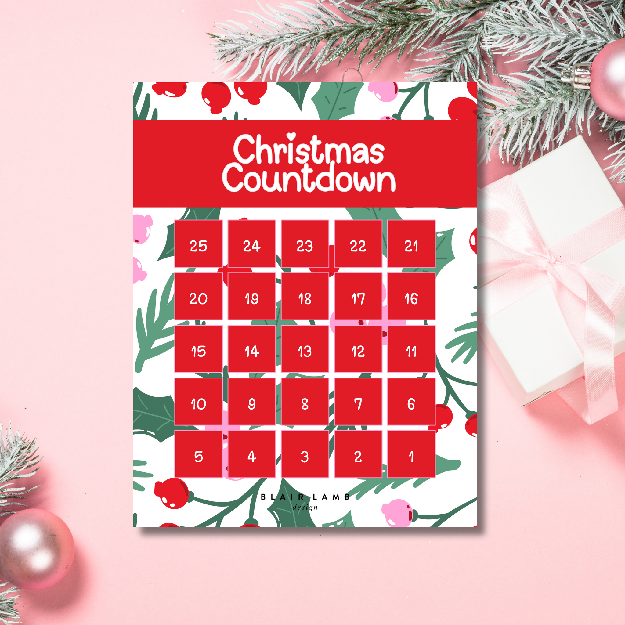 Merry Berry Christmas Countdown PDF