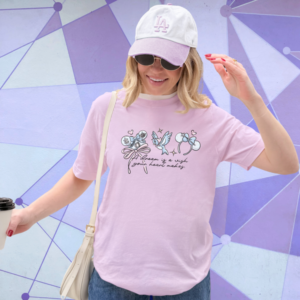 A Dream is a Wish Your Heart Makes on Lilac Tee - March Tee of the Month
