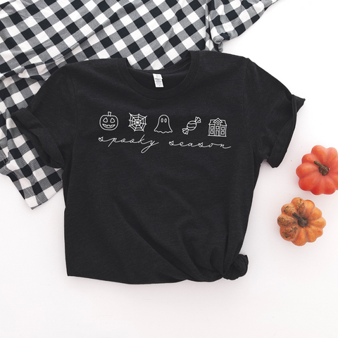 Spooky Season on Black Heather Tee