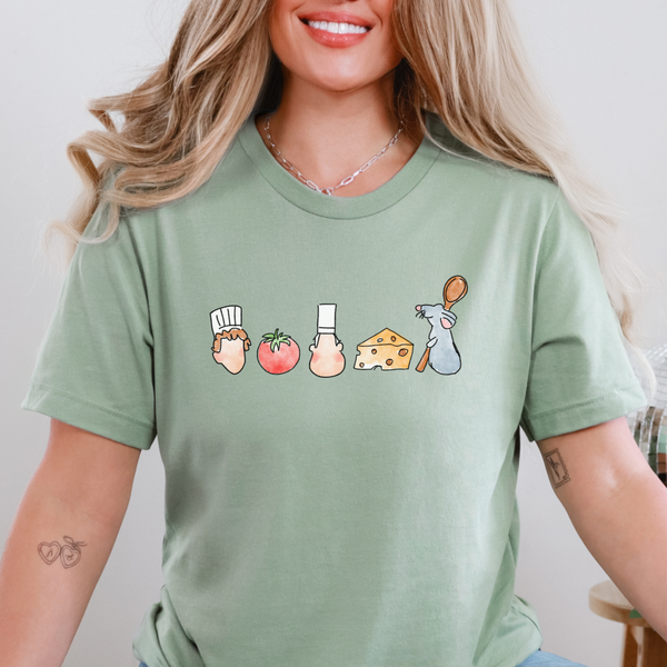 French Cooking Rat on Sage Tee PREORDER