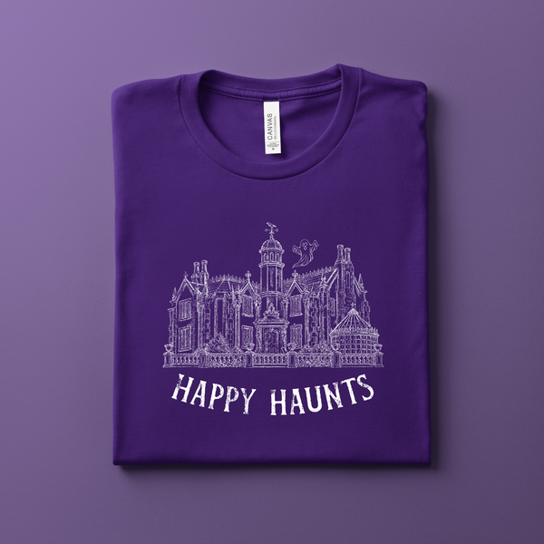 Happy Haunts on Purple Tee - September Tee of the Month