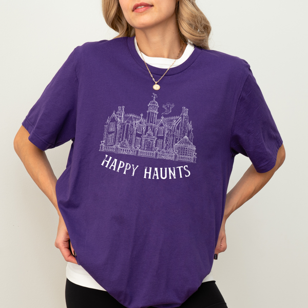 Happy Haunts on Purple Tee - September Tee of the Month