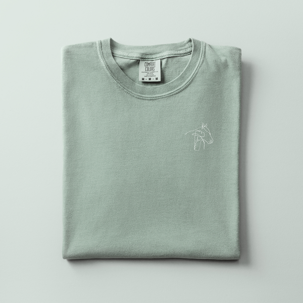 Horse Girl Embroidered Tee | Choose Your Color