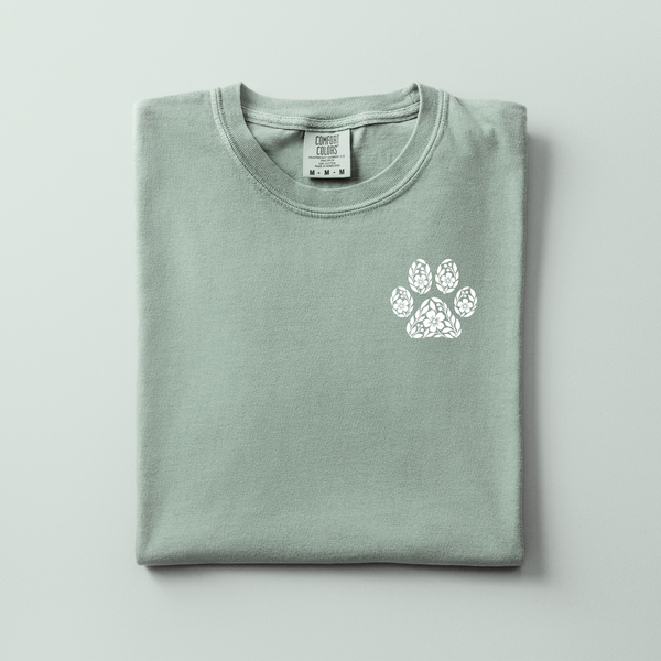 Floral Paw Embroidered Tee | Choose Your Color