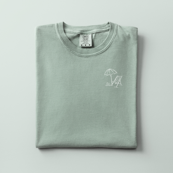 Beach Embroidered Tee | Choose Your Color