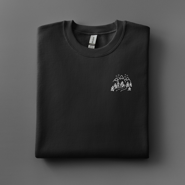 Mountain Embroidered Sweatshirt | Choose Your Color